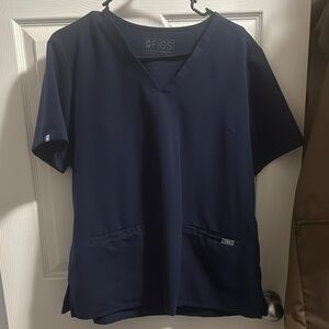 FIGS Navy Blue Scrub Top